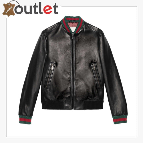 Black Stylish Leather Jacket for Mens - Leather Outlet