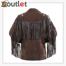 Load image into Gallery viewer, Brown Real Leather Western Jacket For Men
