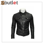  Men's Genuine Lambskin Leather Shirt, Unisex Shirt, Leather