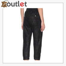 Load image into Gallery viewer, Cropped Womens Leather Trackpants Trouser
