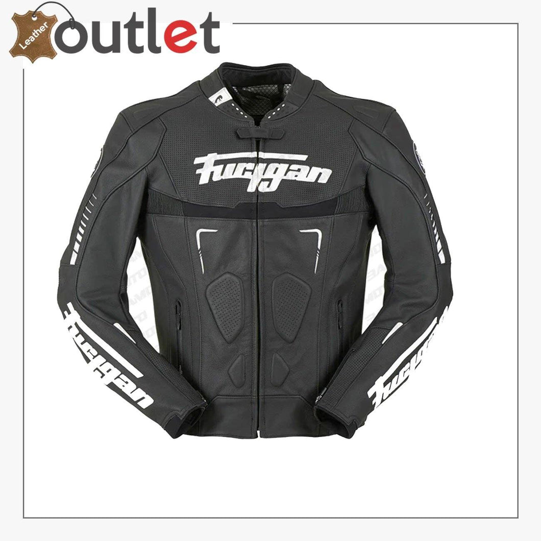 Custom Black And White Racing Motorcycle Jacket - Leather Outlet