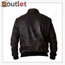 Load image into Gallery viewer, Distressed Brown Handmade Leather Jacket For Men - Leather Outlet
