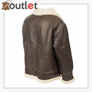 Flight B3 Aviator Bomber Leather Brown Jacket - Leather Outlet