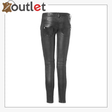 Load image into Gallery viewer, Genuine Lambskin Leather Skinny Womens Leather Pants
