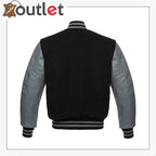 Genuine Leather Varsity Jacket For Men