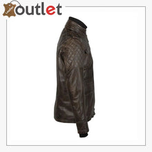 Load image into Gallery viewer, Classic Style Genuine Mens Motorcycle Leather Ridding Jacket - Leather Outlet
