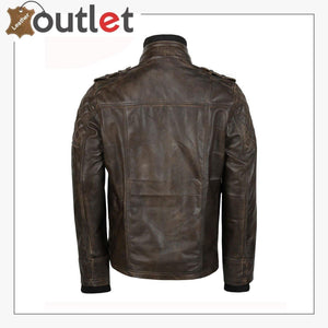 Genuine leather jacket, Classic motorcycle jacket, riding jacket, Light weight coat,