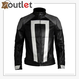 Ghost Rider Costume Cosplay Jacket Artificial Leather Jacket Mens - Leather Outlet