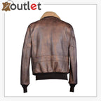 Golden Shiny Leather Bomber Jacket Mens - Leather Outlet