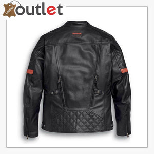 H-D Harley-Davidson Men's Triple Vent System Trostel Leather Jacket