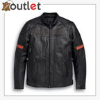 H-D Harley-Davidson Men's Triple Vent System Trostel Leather Jacket