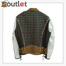 Load image into Gallery viewer, Handmade Real Leather Studded jacketHandmade Real Leather Studded jacket
