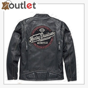 Harley Davidson Cowhide Black leather Jacket