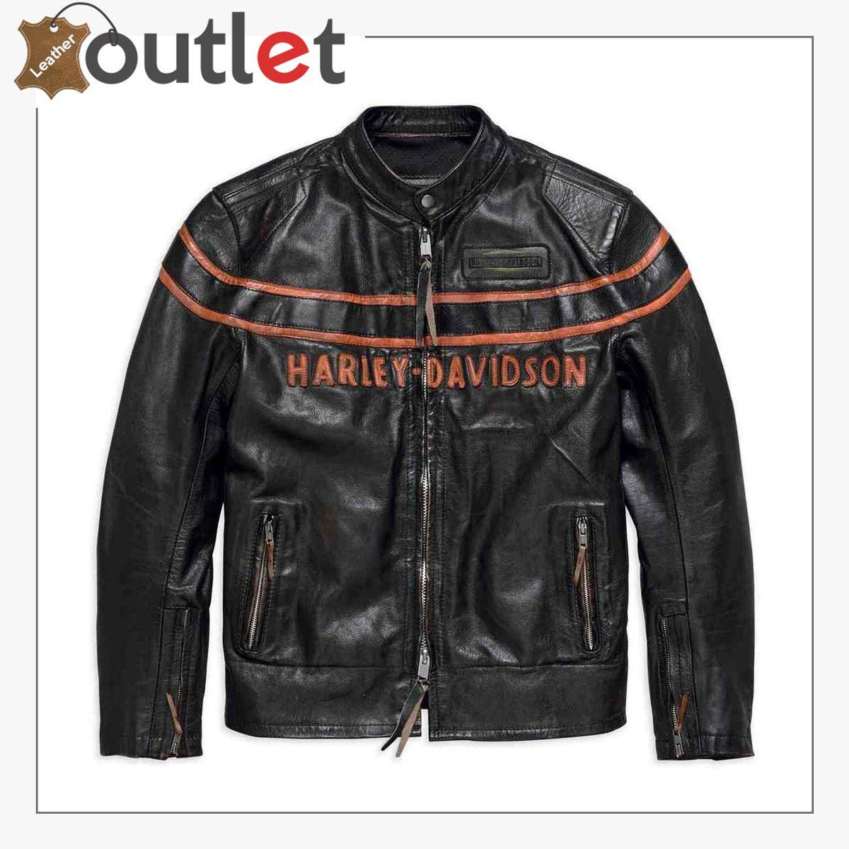 Harley-Davidson Men's Double Ton Slim Fit Leather Jacket
