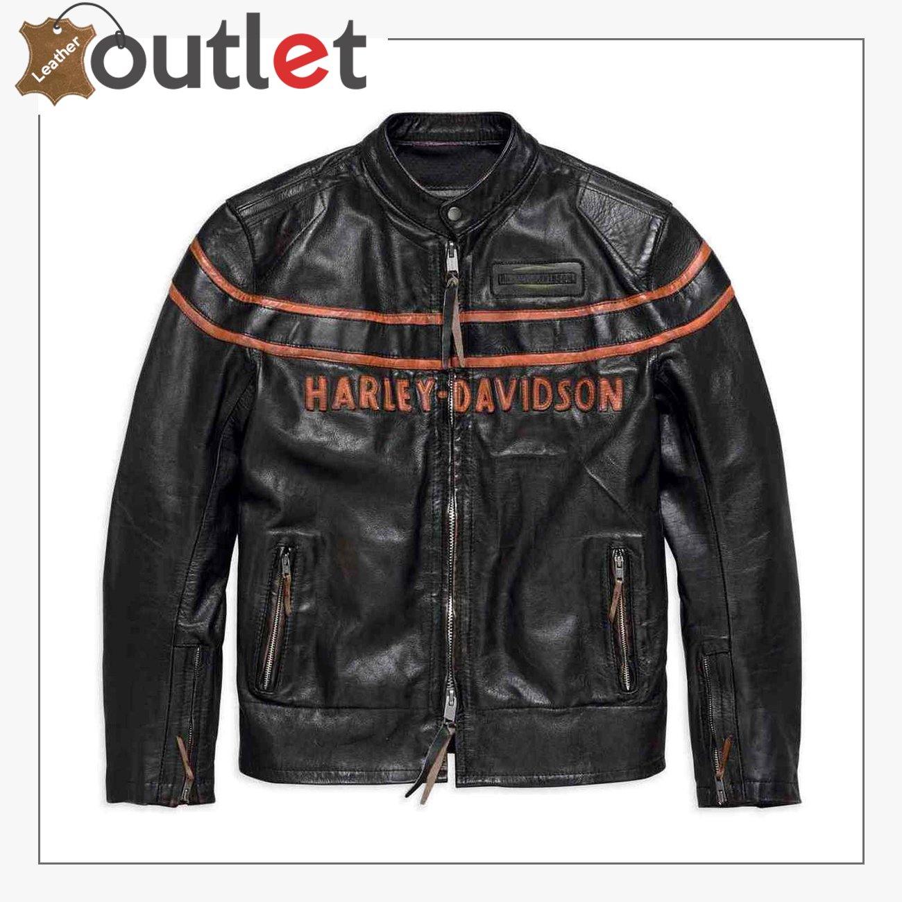 Harley-Davidson Men's Double Ton Slim Fit Leather Jacket