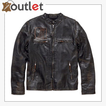 Load image into Gallery viewer, Harley-Davidson Men&#39;s Speed Distressed Slim Fit Leather Jacket
