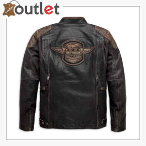 Harley-Davidson Men's Triple Vent System Trostel Leather Jacket - Leather Outlet