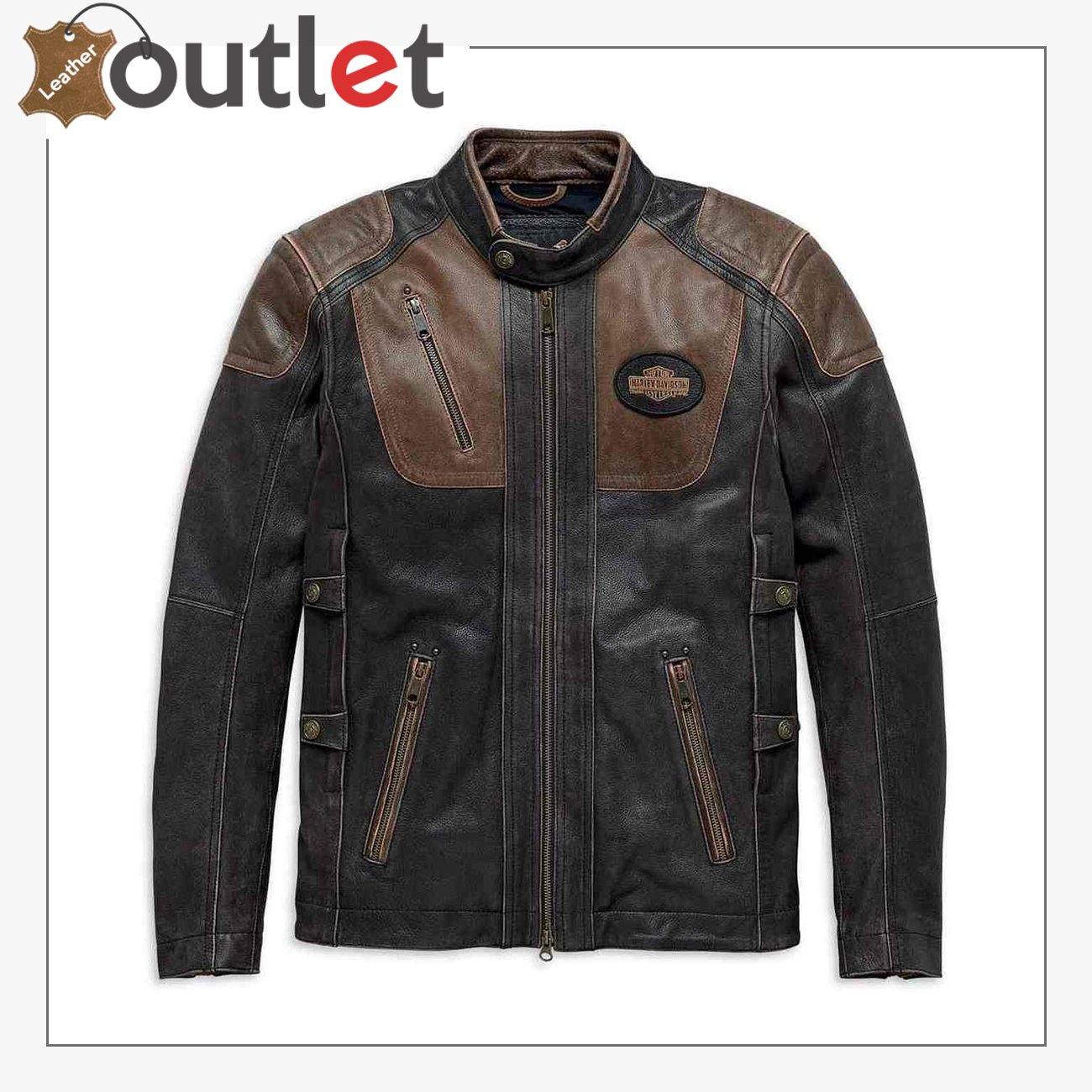 Harley-Davidson Men's Triple Vent System Trostel Leather Jacket - Leather Outlet
