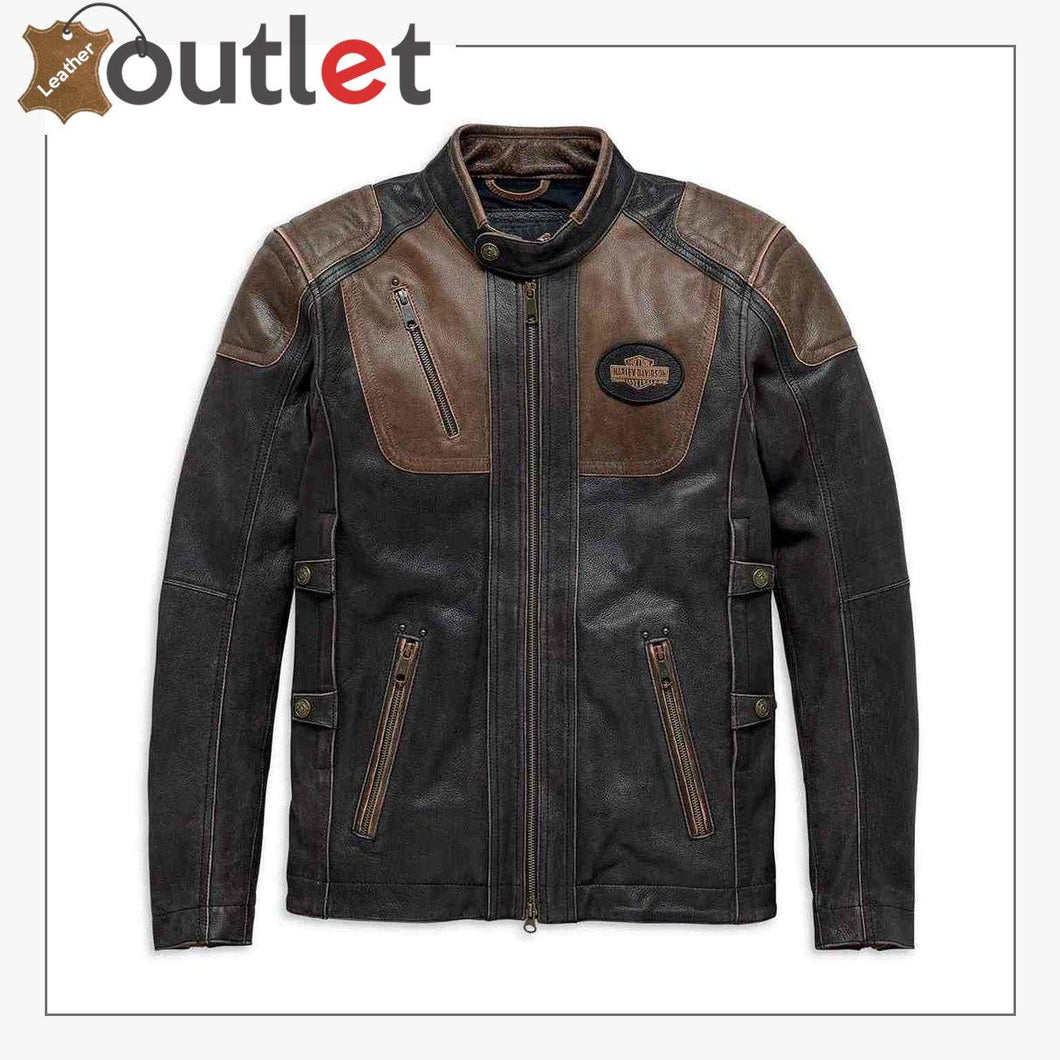 Harley-Davidson Men's Triple Vent System Trostel Leather Jacket - Leather Outlet