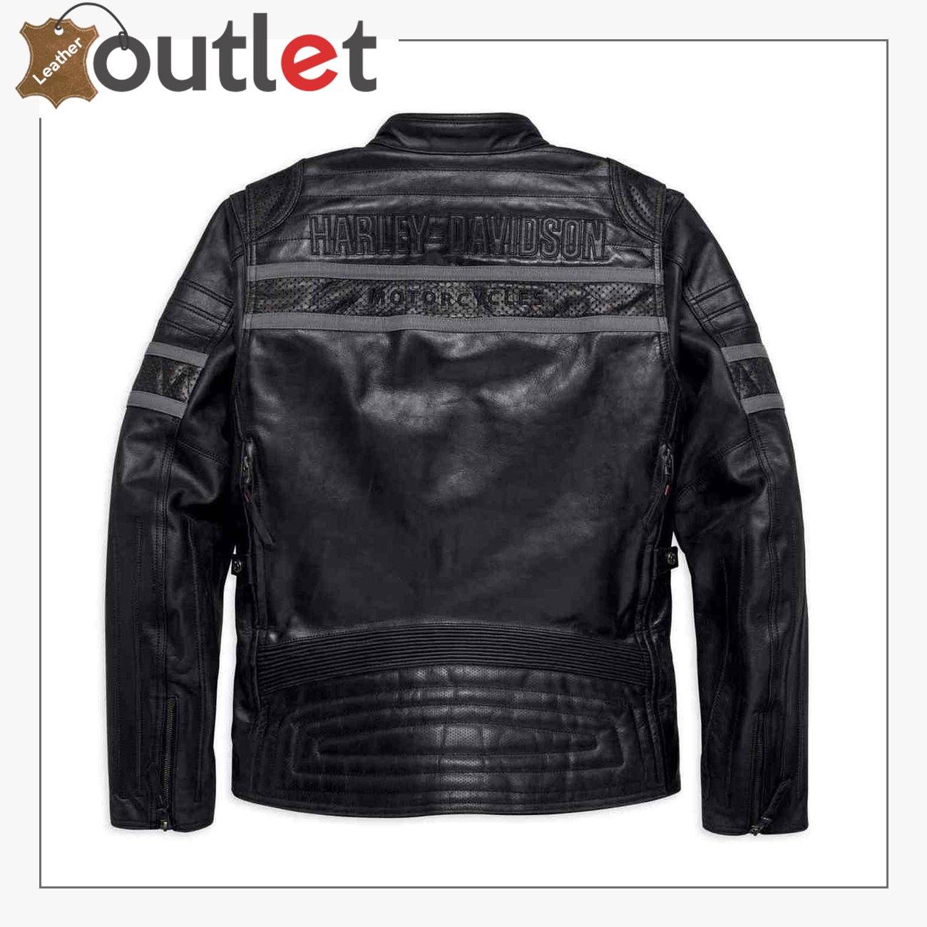 Harley-Davidson Men's Triple Vent System Wick Twister Leather Jacket 