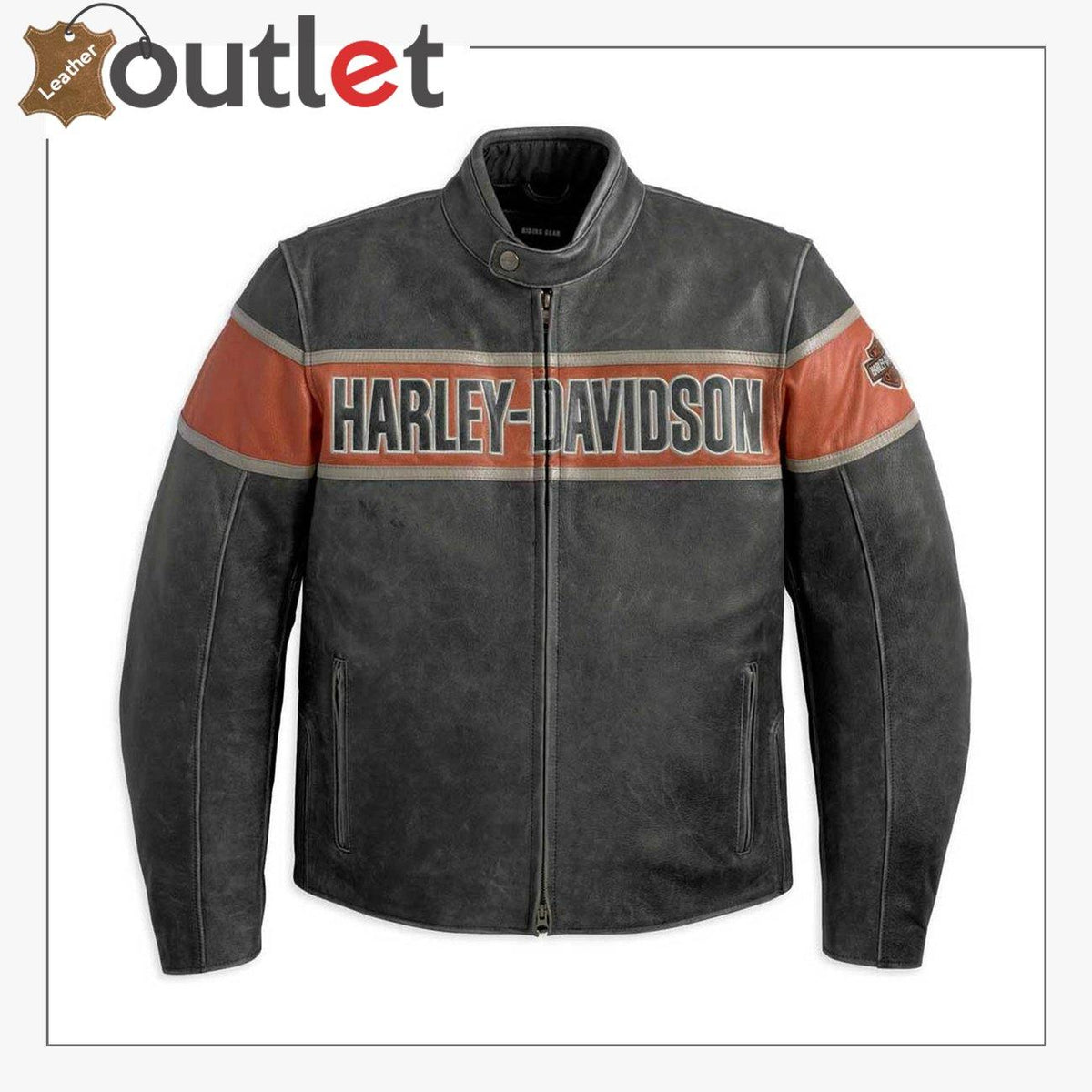 Harley-Davidson Victory Lane Herren-Lederjacke im Used-Look – Leather Outlet