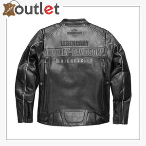 Harley-Davidson Men's Votary Color blocked Leather Jacket - Leather Outlet
