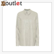 Load image into Gallery viewer, Blaine pleated faux leather shirt
