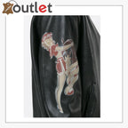 High Quality Black Leather Bomber Jacket