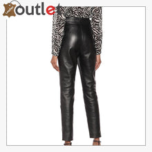 Load image into Gallery viewer, High-rise leather straight pants
