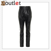 Load image into Gallery viewer, High-rise leather straight pants
