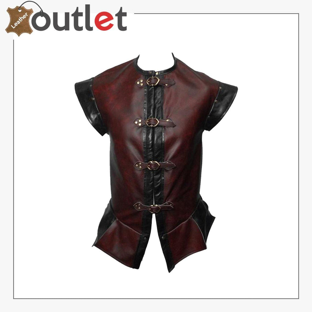 Leather Two Tone Buckled Choose Colours Fantasy Medieval Vest