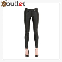 Load image into Gallery viewer, Style Leather Jeans Pants
