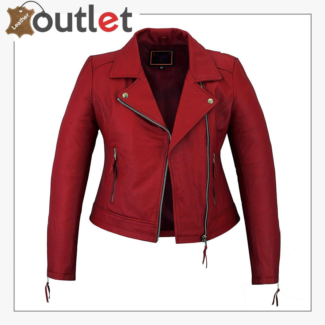 Leather Moto Jacket US Womens Size 4 Black