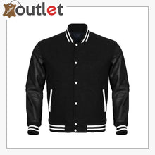 Load image into Gallery viewer, Letterman Sheep Nappa Leather Sleeves Varsity Jacket - Leather Outlet
