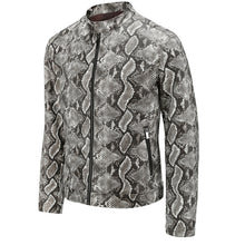 Load image into Gallery viewer, Luxury Style Handmade Men&#39;s Python Leather Jacket
