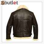 MEN B3 BOMBER AVIATOR SHEARLING SHEEPSKIN LEATHER WINTER JACKET Leather Outlet