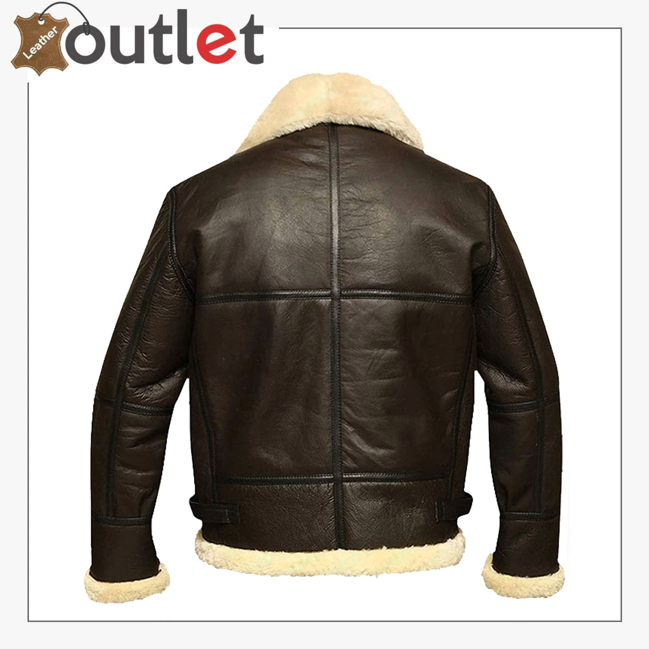 MEN B3 BOMBER AVIATOR SHEARLING SHEEPSKIN LEATHER WINTER JACKET Leather Outlet