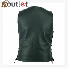 Load image into Gallery viewer, Men Black Genuine Leather Vest 
