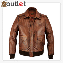Load image into Gallery viewer, Mens A2 Real Goatskin Leather Pilot Flying Jacket Leather Outlet
