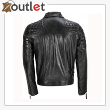 Load image into Gallery viewer, Men&#39;s Black Sheep Leather Vintage Style Biker Fashion Casual Leather Jacket
