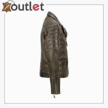 Load image into Gallery viewer, Men&#39;s Brown Sheep Leather Vintage Style Biker Fashion Casual Leather Jacket - Leather Outlet

