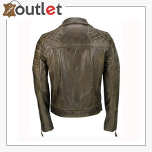 Load image into Gallery viewer, Men&#39;s Brown Sheep Leather Vintage Style Biker Fashion Casual Leather Jacket
