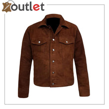 Load image into Gallery viewer, Men&#39;s Shirt Suede Leather Jacket - Leather Outlet

