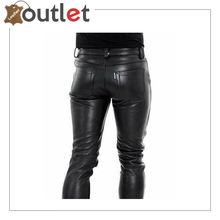 Load image into Gallery viewer, Men&#39;s Original Leather Trouser Jeans Breeches Padded Leather Pants
