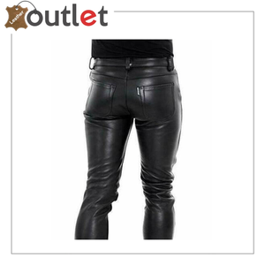 Men's Original Leather Trouser Jeans Breeches Padded Leather Pants