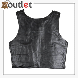 Mens Style Leather Motorcycle Vest - Leather Outlet