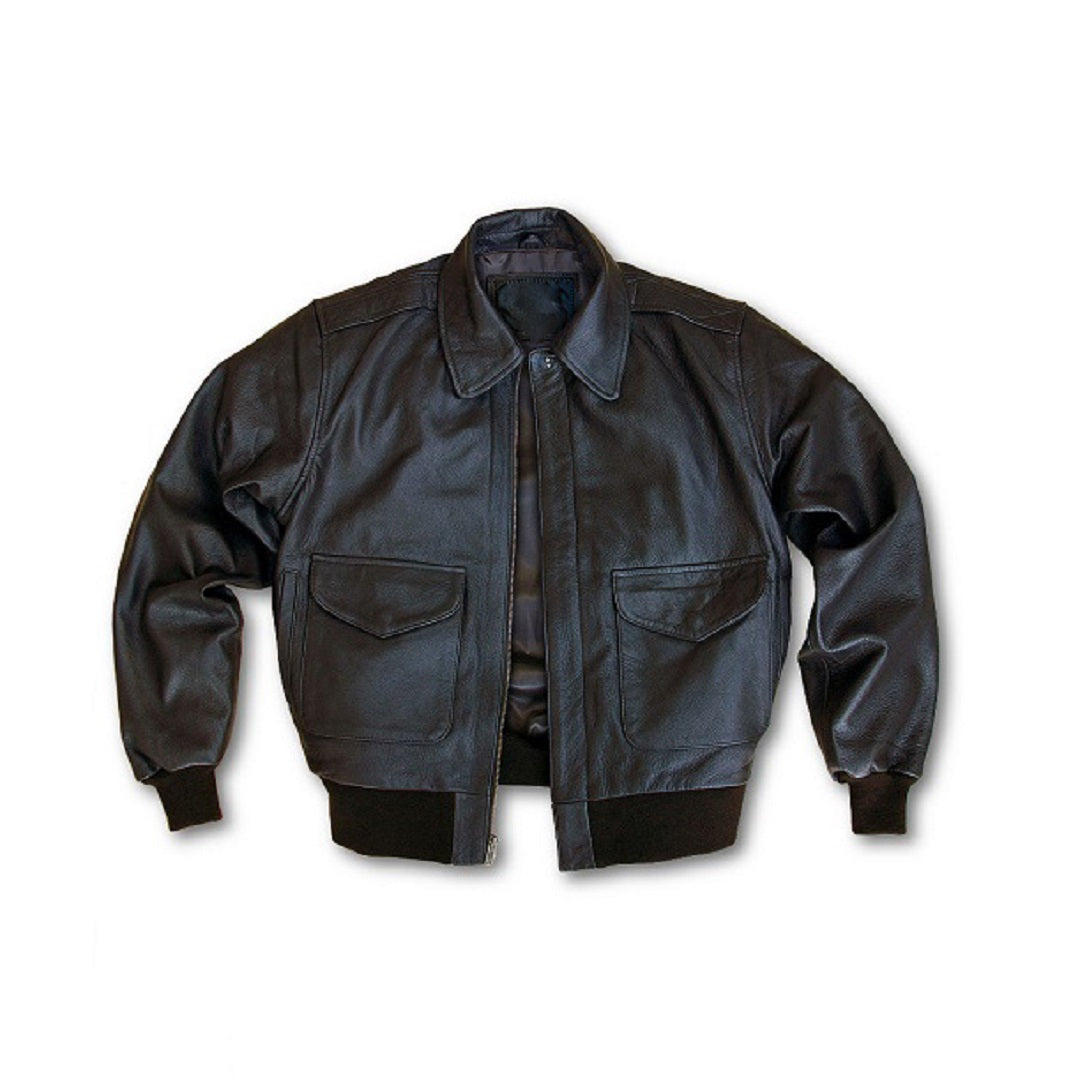Men’s Flight A-2 Bomber Leather Jacket Leather Outlet