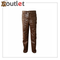 Men's real cowhide leather pant black