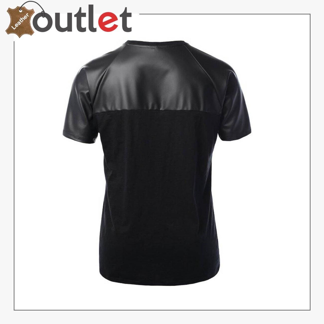 Mens Quality Leather Shirt with Cotton - Leather Outlet