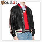 Mens Quality Leather bomber jacket - Leather Outlet